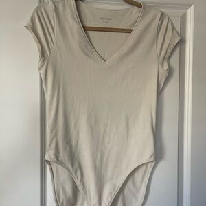 Old Navy Women's Cream V-Neck Bodysuits